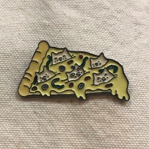 Cats on Pizza Enamel Pin